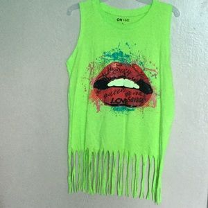 neon green shirt size large